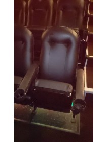 800 Black Fixed Back Movie Theater Chairs with cup holder armrest Briston VA area