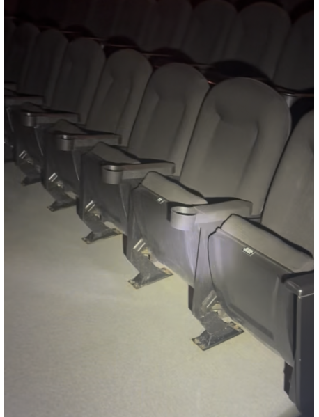 360 Black movie theater auditorium chairs 