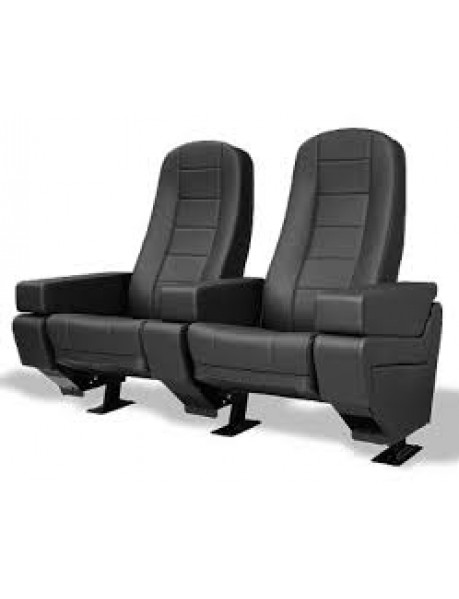 Imperial Swing Rocker Movie Theater Chair in Black Leatherette