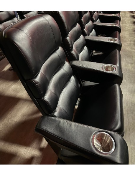 420 Black Leatherette Movie seating and chairs