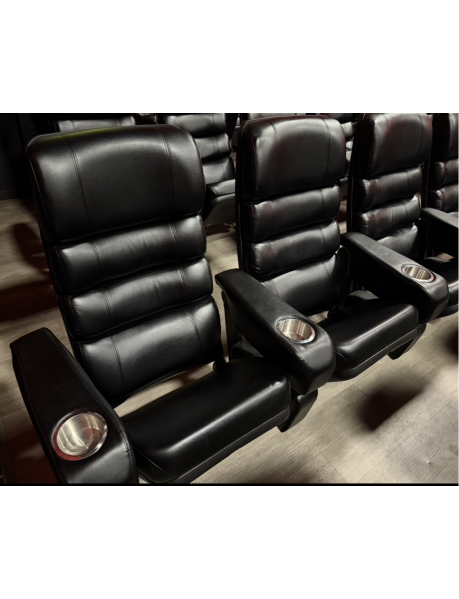 420 Black Leatherette Movie seating and chairs