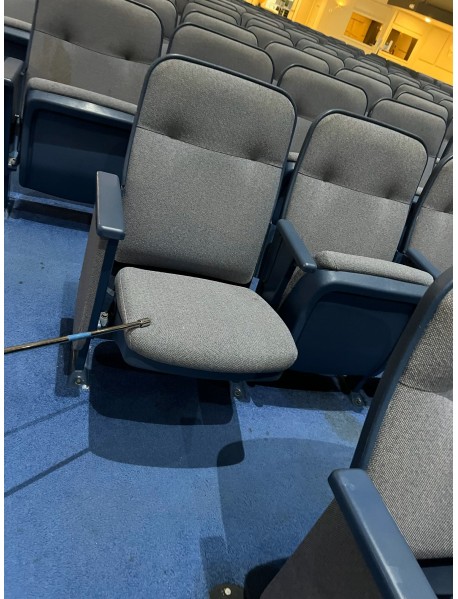 140 clean Bluegrey auditorium chairs (place of worship)