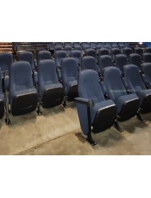 Lot of 600 - Blue Movie Theater Seat with lift up cupholder armrest TRUE ROCKER