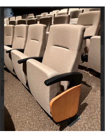 390 Fancy Tan Church or Movie theater chairs