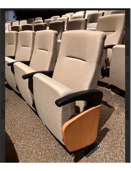 390 Fancy Tan Church or Movie theater chairs