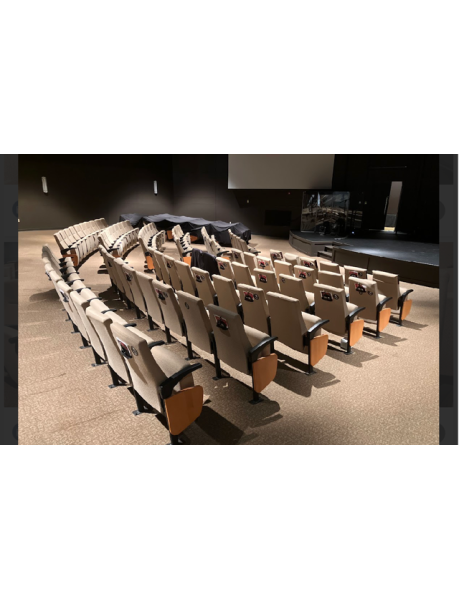 390 Fancy Tan Church or Movie theater chairs