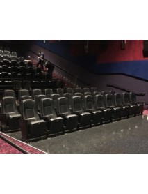 2347 DeLuxe Black Leatherette movie theater auditorium chairs 