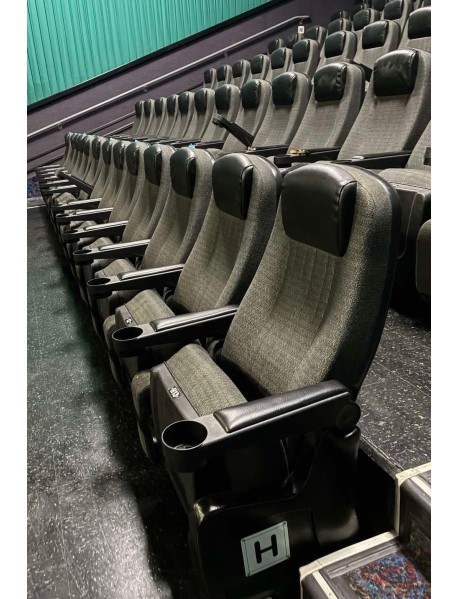 2000 grey (maybe green) movie theater auditorium chairs 