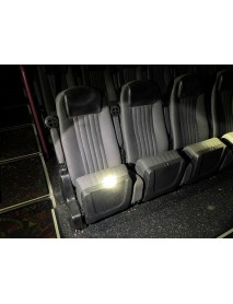 Lot of 3000 Rocker back movie theater chair with cupholder armrest, Grey Fabric with Black Headrest