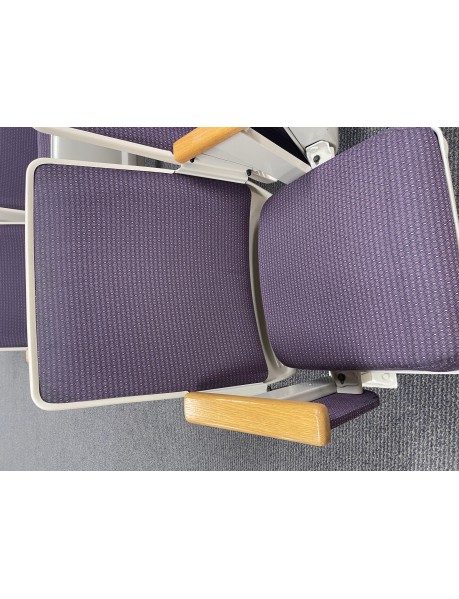 150 clean Purple and White auditorium chairs (place of worship)