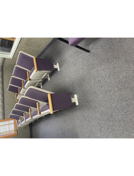 150 clean Purple and White auditorium chairs (place of worship)