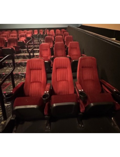 1200 Red Velour Movie theater chairs