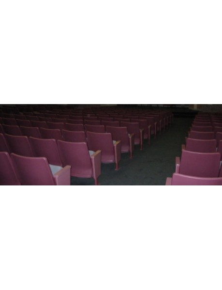 Lot of 175 nice clean auditorium chairs red 