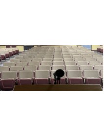 Lot of 175 nice clean auditorium chairs red 