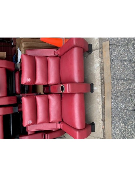 Just Sold Out - Lot of 400 Red Recliner DeLuxe Movie Theater Chairs in Red (no footrests)