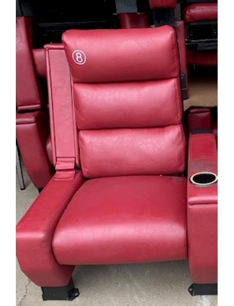 Just Sold Out - Lot of 400 Red Recliner DeLuxe Movie Theater Chairs in Red (no footrests)