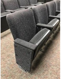 Lot of 100 nice clean auditorium chairs grey charcoal 