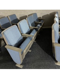 25 clean Blue and Cream auditorium chairs (place of worship)