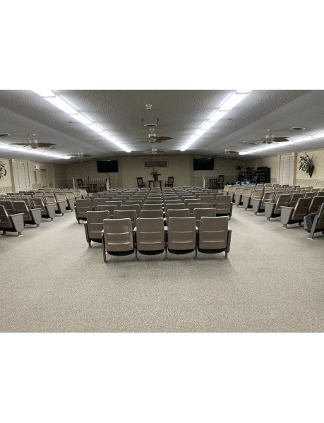 196 auditorium chairs grey and taupe